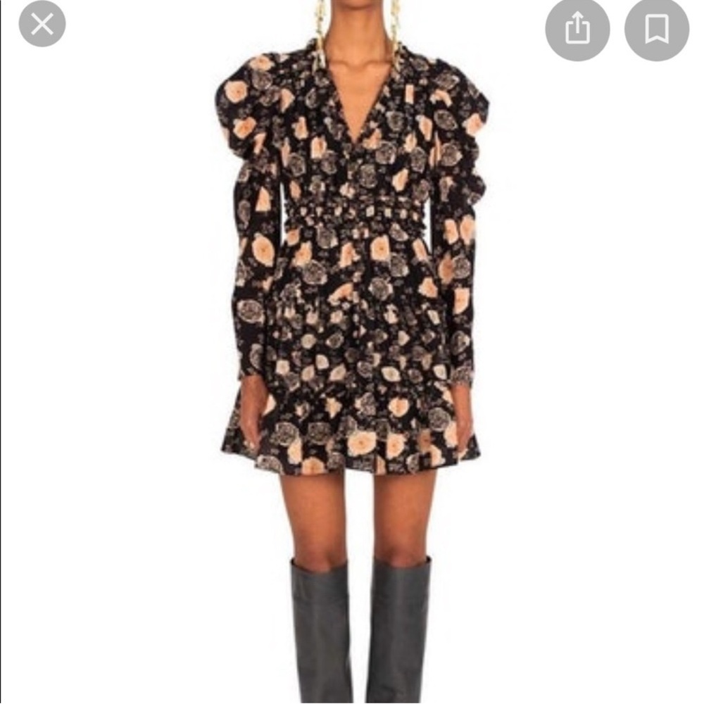 Ulla Johnson Windsor Floral Long Sleeve Mini Cotton Dress 2